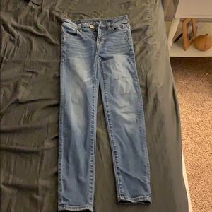 Medium wash high rise AE jeans